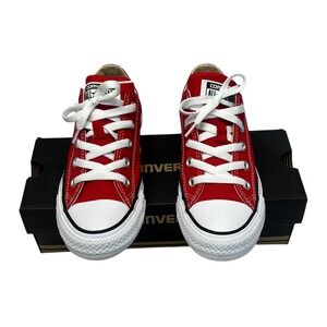 Converse Size 4 Men's 6 Wmns  All Star Chuck Taylor Red Canvas Shoes Excell Cond